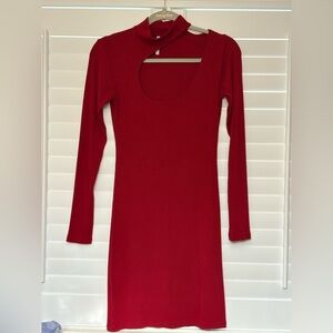 Urban Outfitters Brick Red Long Sleeve Dress